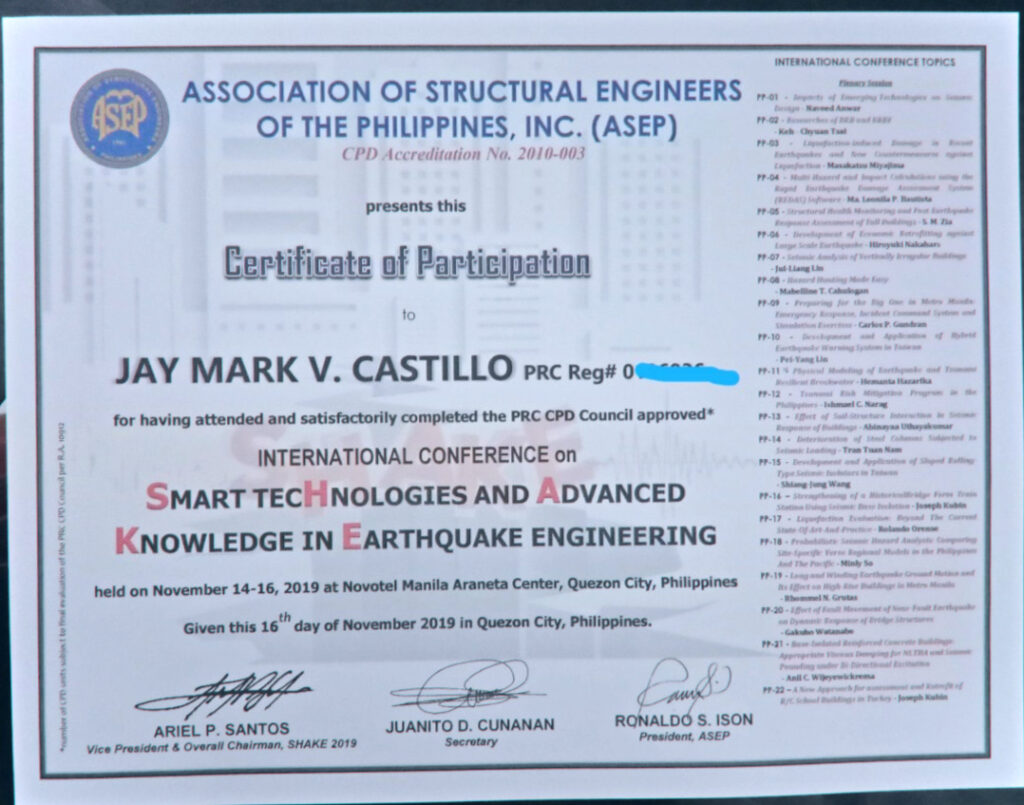 Certificates & Affiliations - JMVC Consulting Structural Engineers